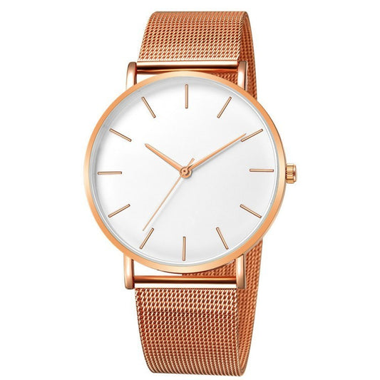 Mesh belt men's watch