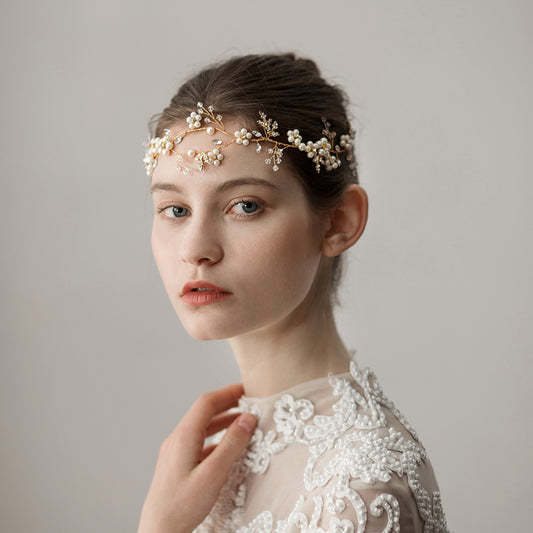 Pearl Flower Wedding Headband Accessories