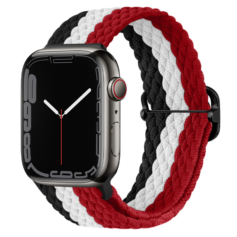 Apple Watch Watchband Adjustable Nylon Braided For Apple Watch7 Strap