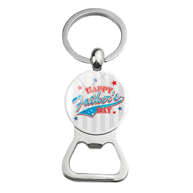 Cute Super Papa Dad Beer Bottle Opener Keychain