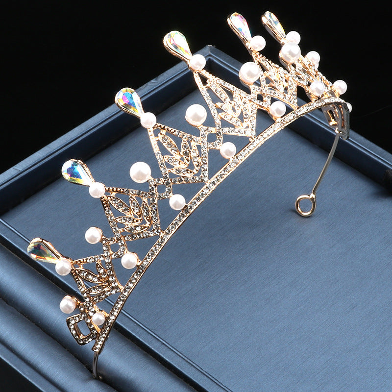 Atmospheric Imitation Pearl Crown Bride Princess Wedding