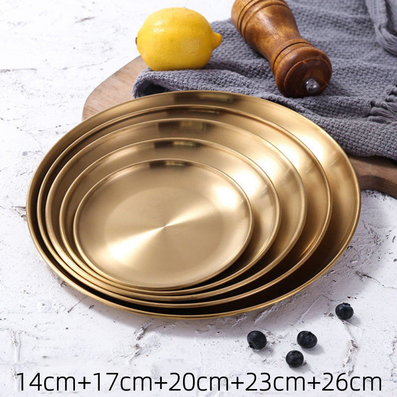Retro Metal Round Storage Tray