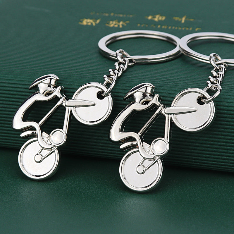 Mini Bicycle Metal Keychains Pendant Tourist Souvenir