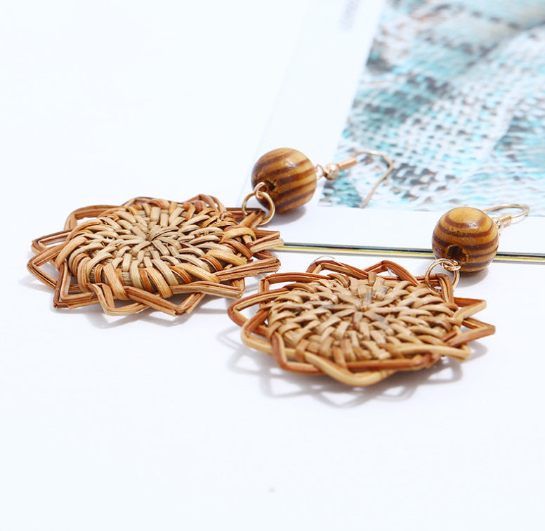 Rattan Handmade Bamboo Earrings Earrings Earrings Earrings Earrings