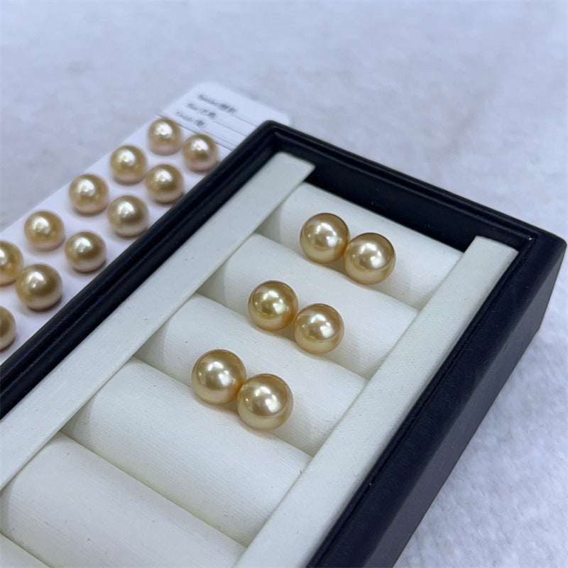 Seawater Nanyang Gold Pearl Ear Studs