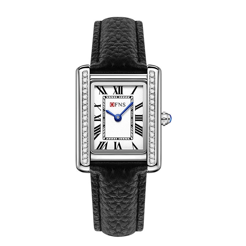 Elegant Diamond Inlaid Quartz Couple Watch