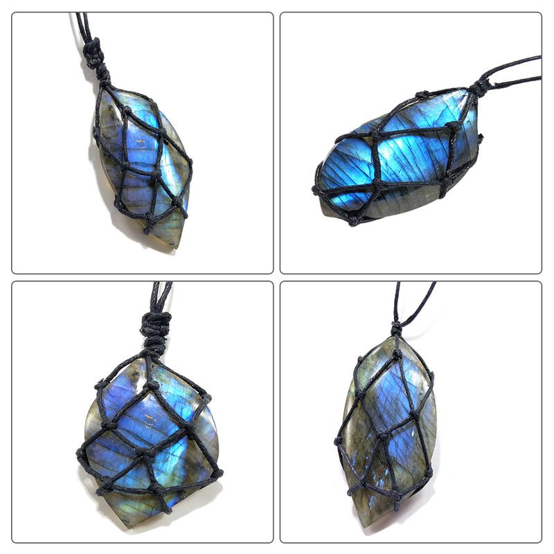 Natural Labradorite Pendant Necklace