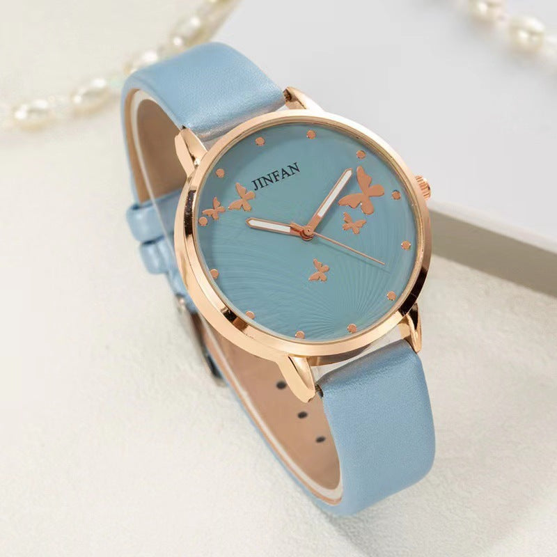 Student Sweet Butterfly Macron All-match Fashion Quartz Wrist Watch