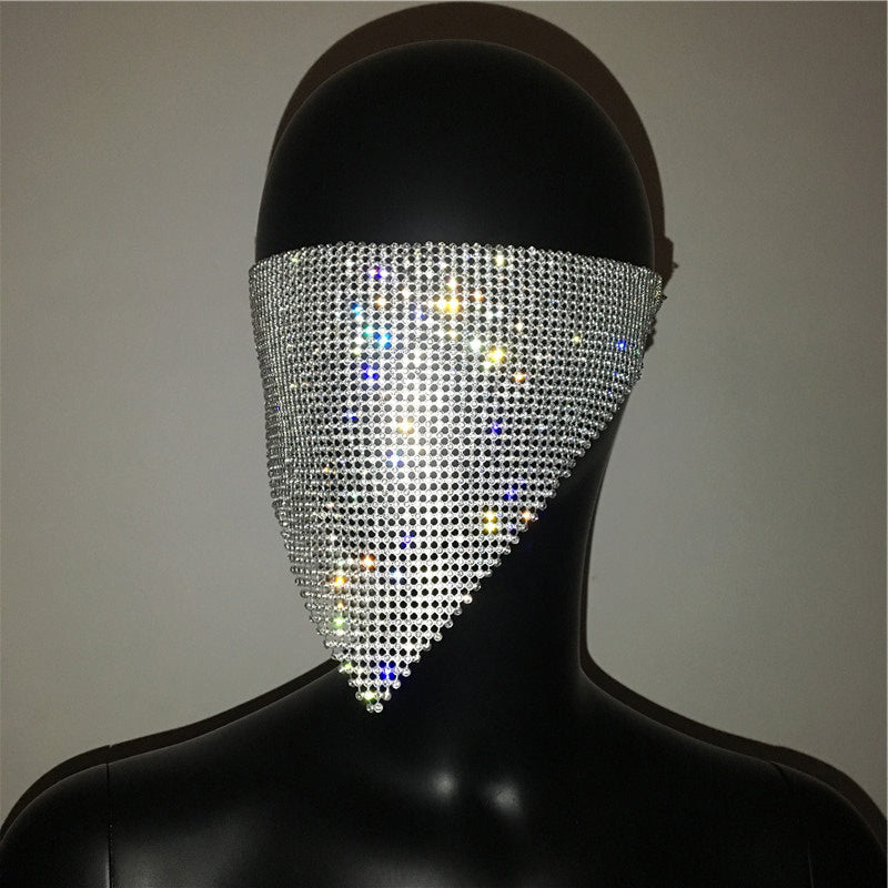 Explosive metal flash jewelry mask