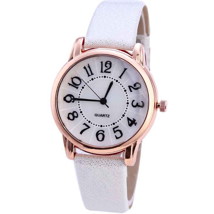 Drop Shipping Women Simple Dial Wristwatches Casual Fashion Luxury Leather Strap Quartz Watches Clock Relogio Feminino