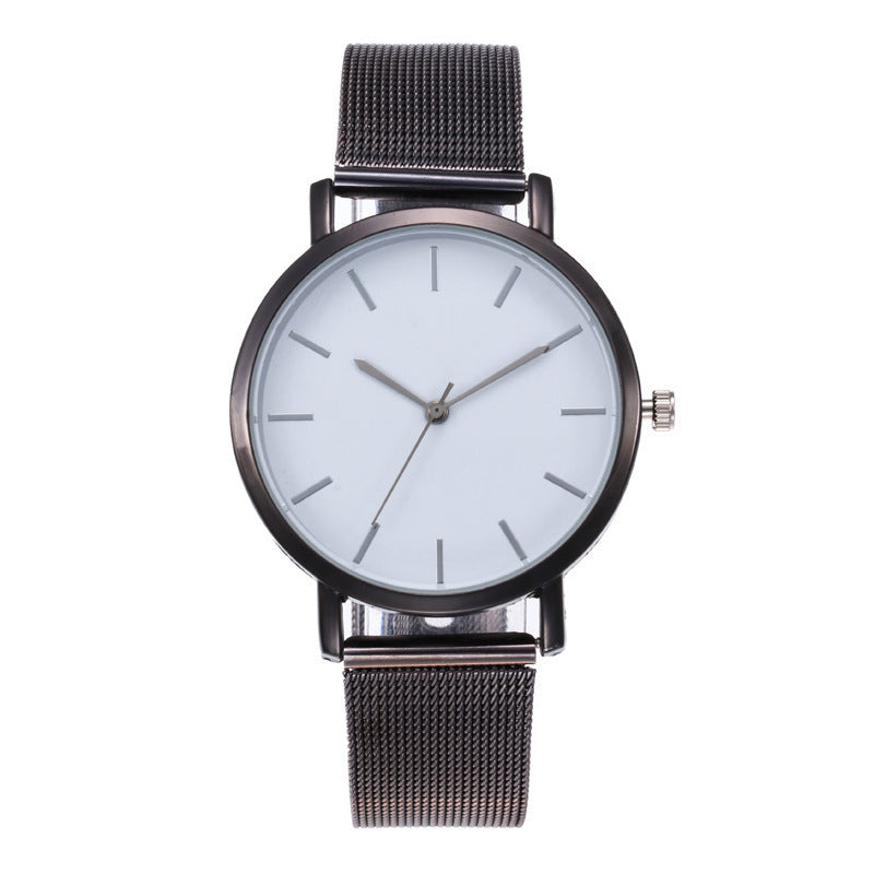 Simple alloy mesh belt watch