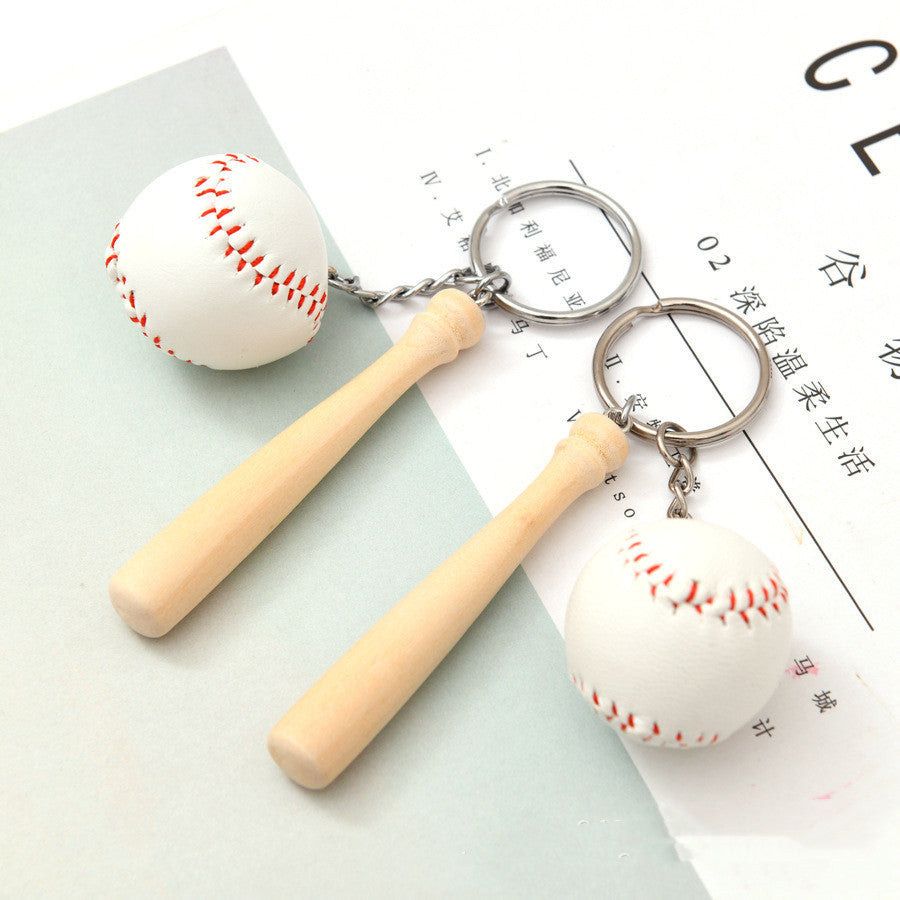 Simulation Baseball Keychain Bat Pendant