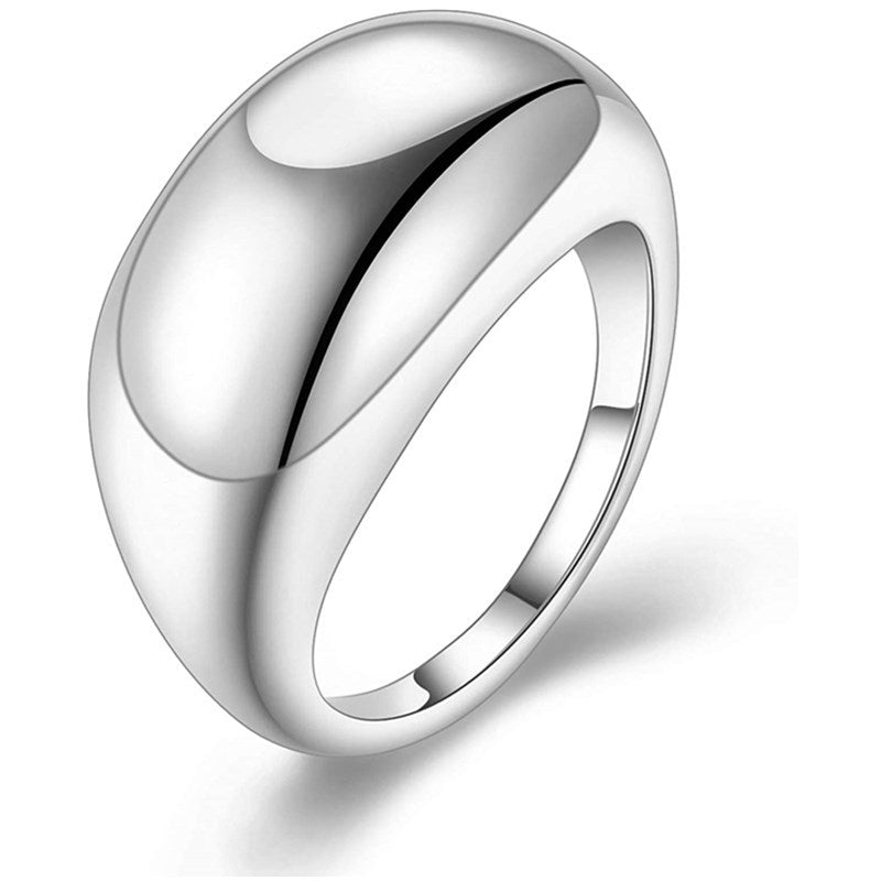 European And American New Creative Retro Simple Titanium Steel Casting Twist Personality Bread Ring