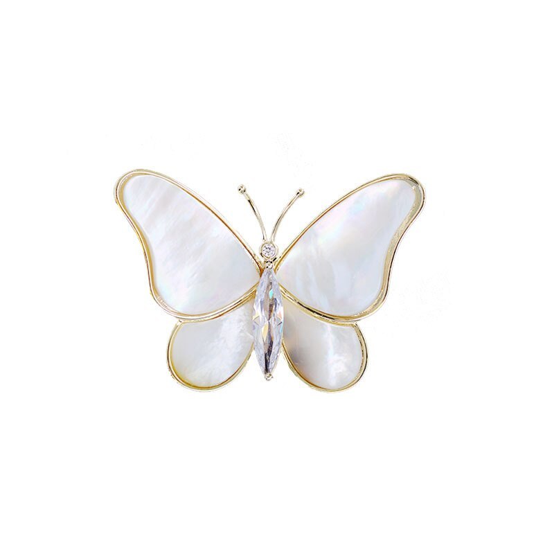 Zircon Fritillary Butterfly Brooch Temperament