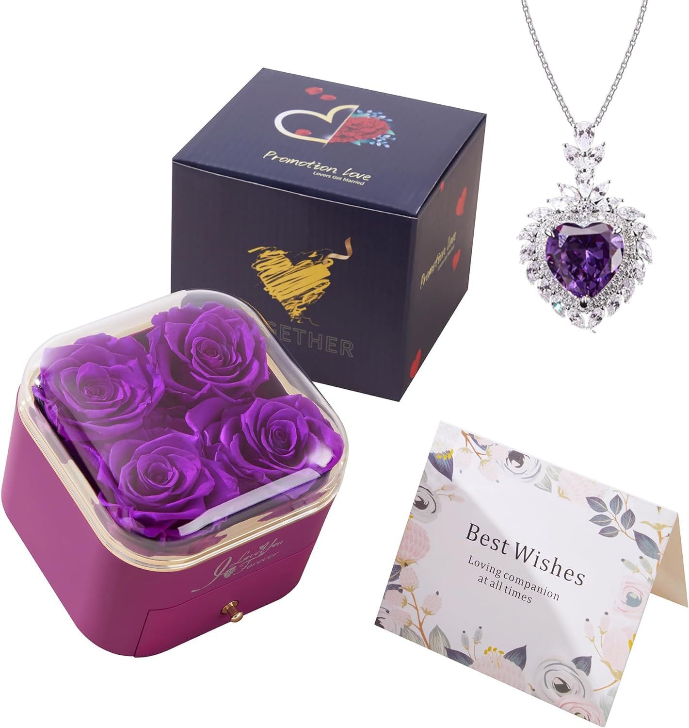 Preserved Rose Drawer Jewelry Gift Box