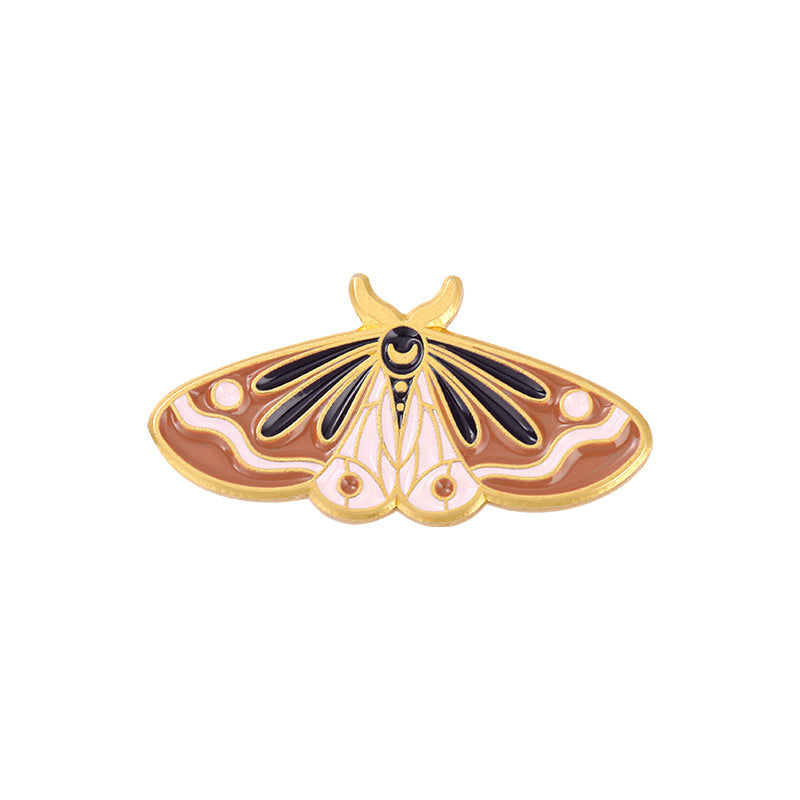 Creative Drip Oil Butterfly Moth Shape Paint Brooch