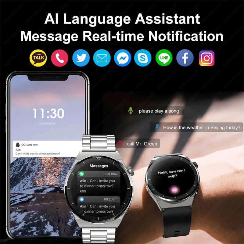 GT3 Pro Fashion HD Large Round Screen Smart Watch