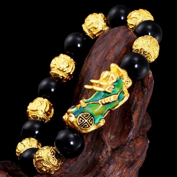 New Arrival change color pixiu bracelets Sand gold bracelet for Men