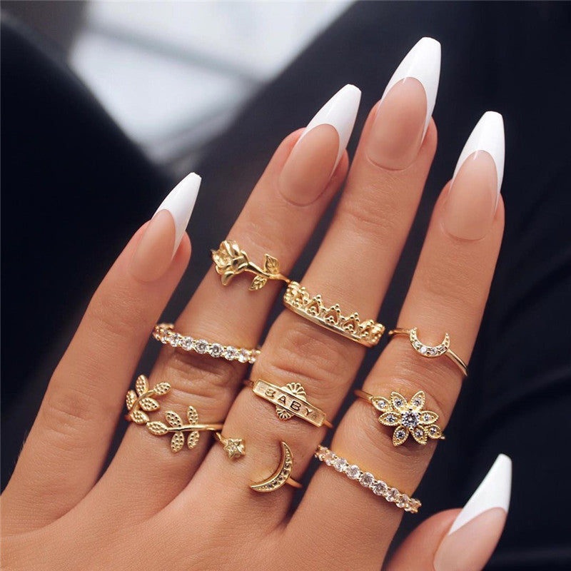 Retro women's joint ring ring set