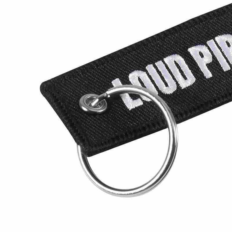 Black Embroidered Key Chain Buckle