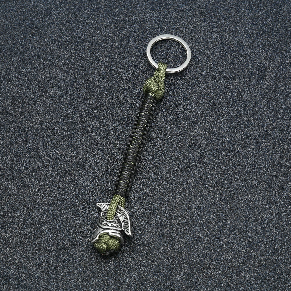 Viking Rune Bead Lanyard Keychain Outdoor