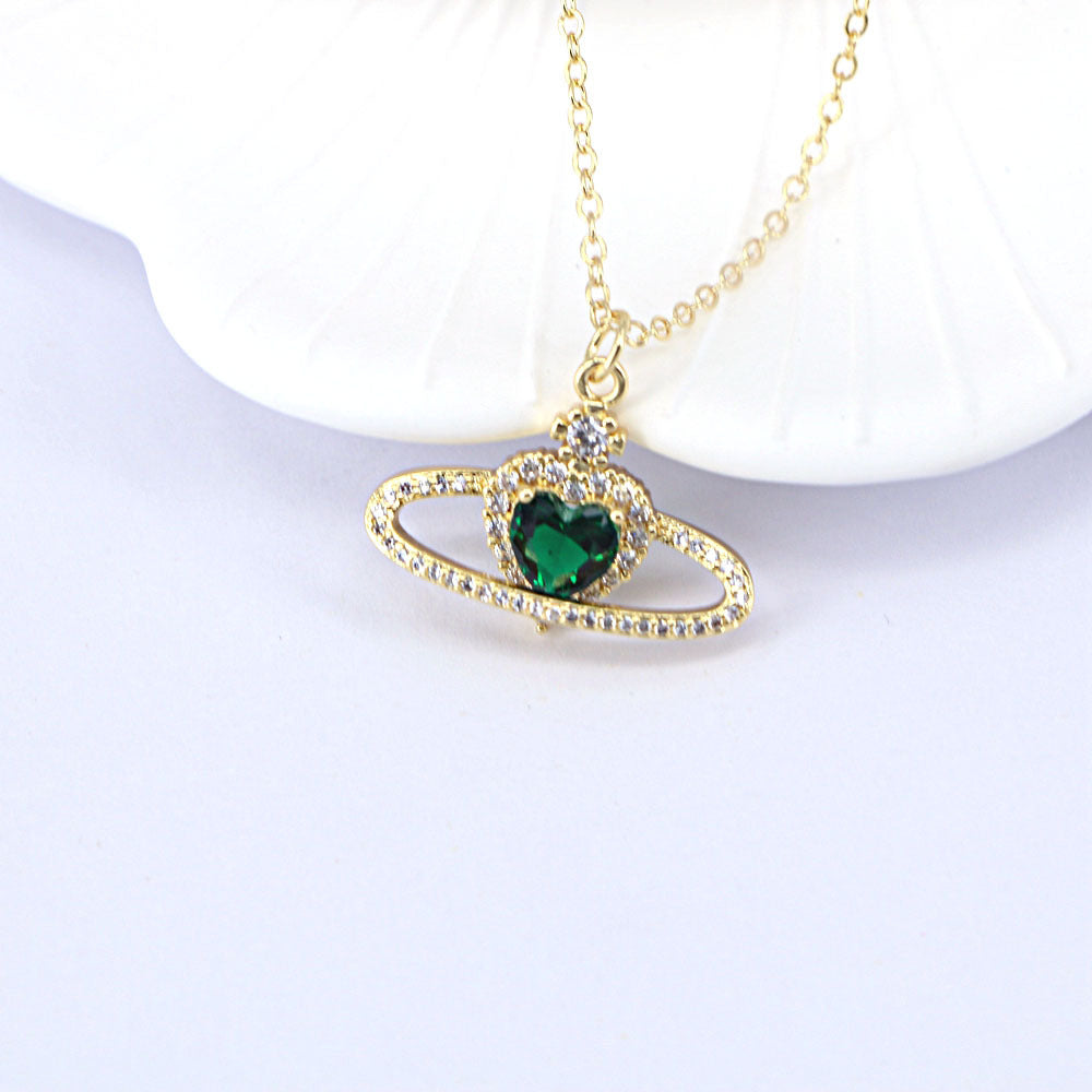 Ladies Fashion Personality Zircon Love Necklace Women