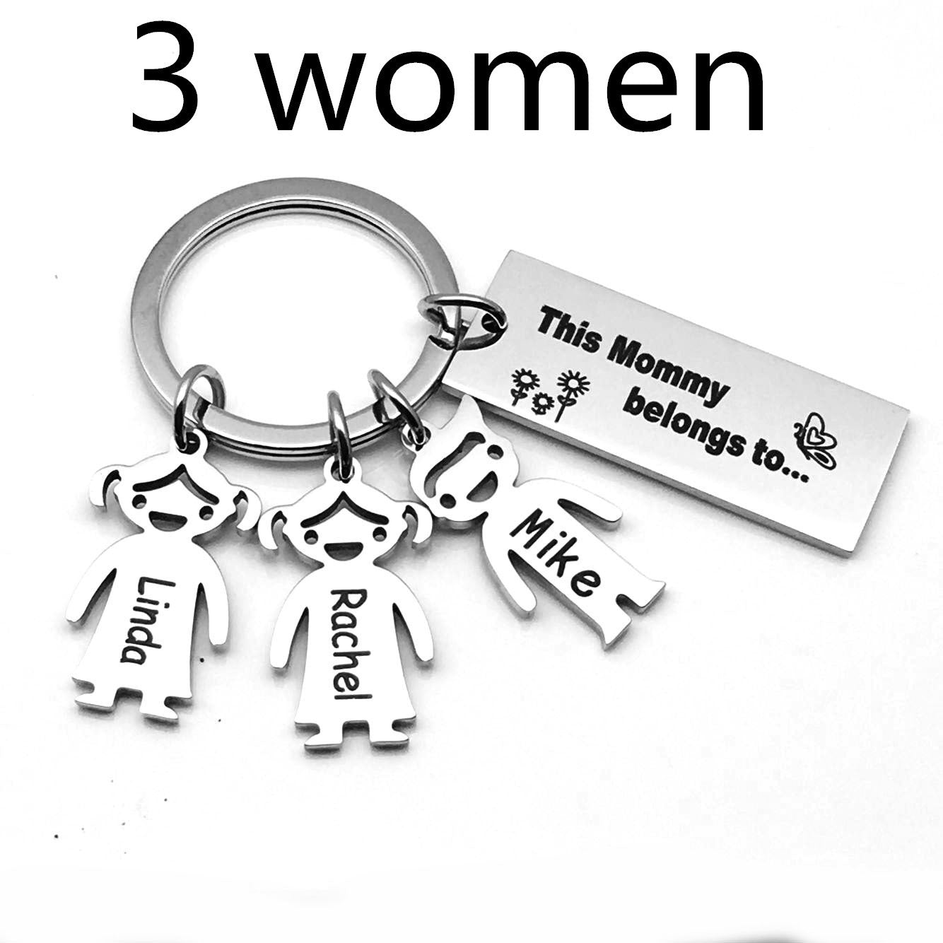 Stainless Steel Boy and Girl Keychain