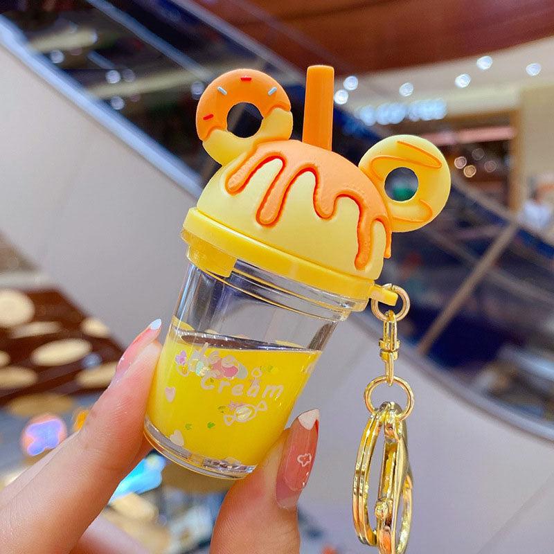 Acrylic Oil Kiki Milk Tea Cup Keychain