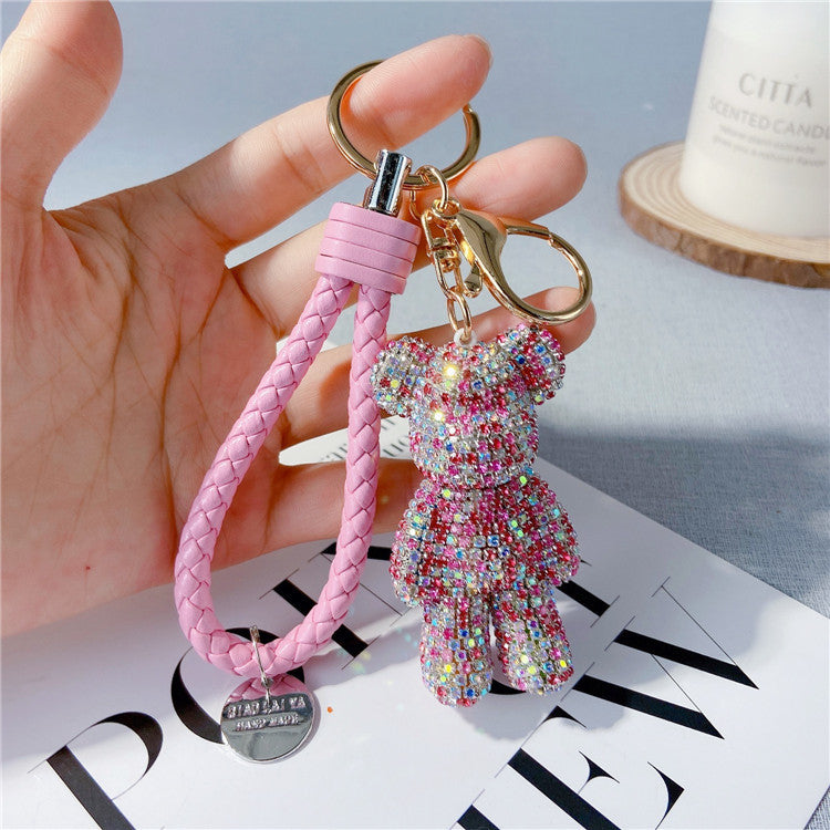 Creative Diamond Cartoon Bear Keychain