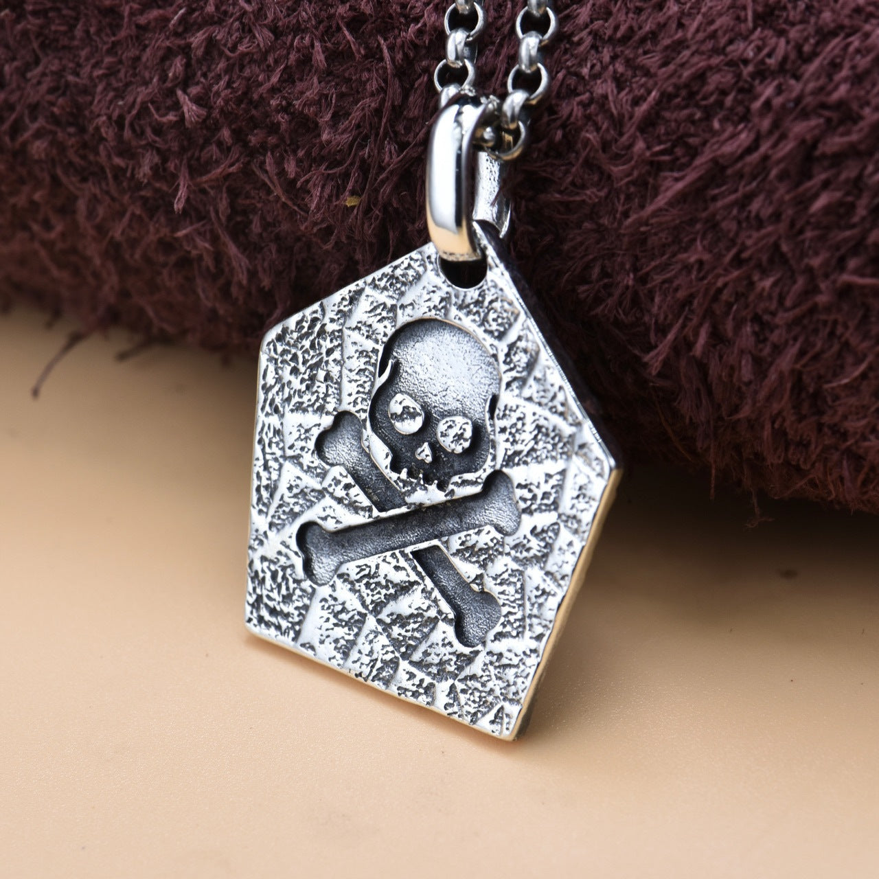 Men's S925 Sterling Silver Pirate Head Pendant