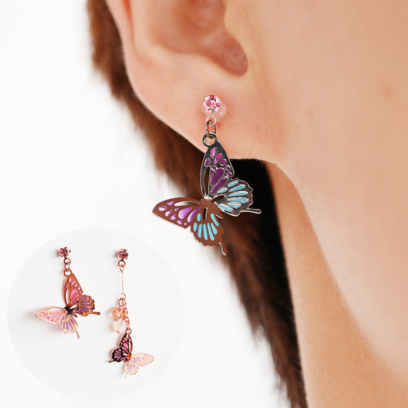 Asymmetric Butterfly Earrings Fashion Ear Clip