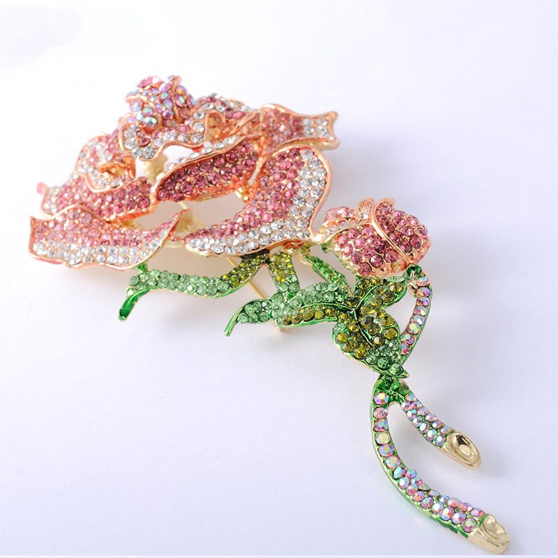 Rose Brooch Winter Accessories In Europe And America