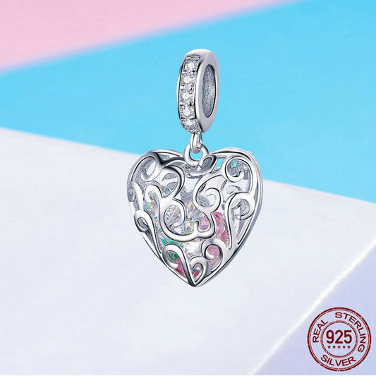 Throbbing Heart Sterling Silver Heart Pendant Fashion