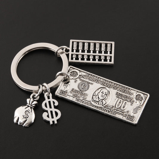 Dollar Abacus Money Tree Keychain Backpack Pendant