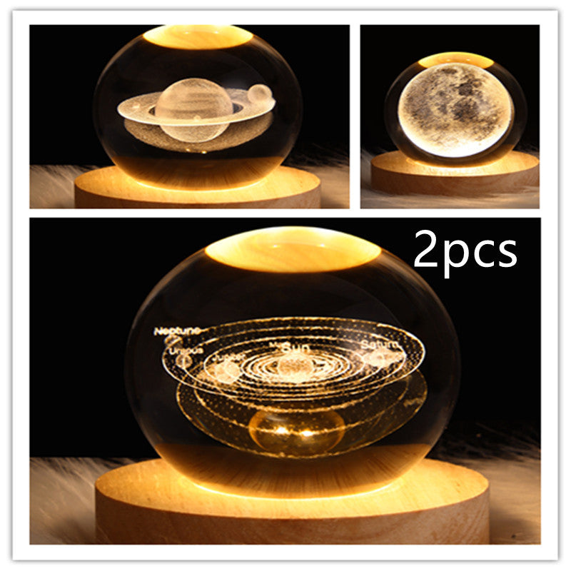 3D Crystal Ball LED Night Light