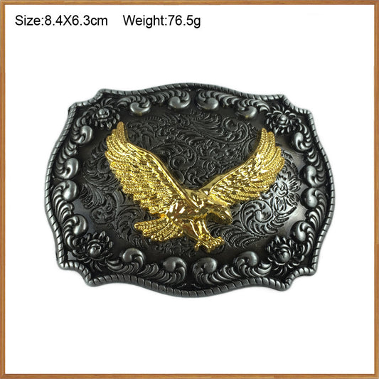 Zinc Alloy Western Cowboy Small Pattern Eagle Belt Buckle