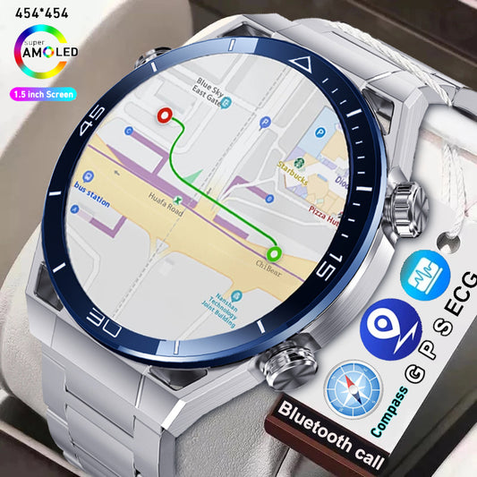 ECG PPG Bluetooth Calling Compass GPS Wireless Charger Smart Watch