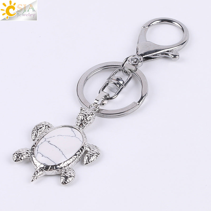 Natural Stone Crystal Key Chain