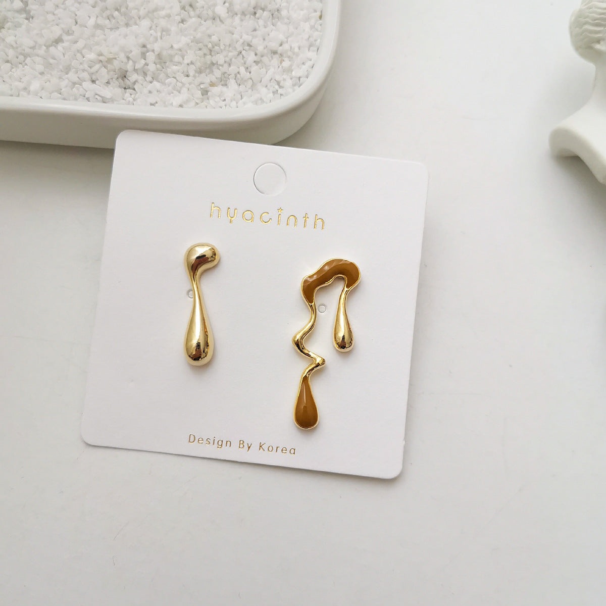 Personalized metal drop earrings