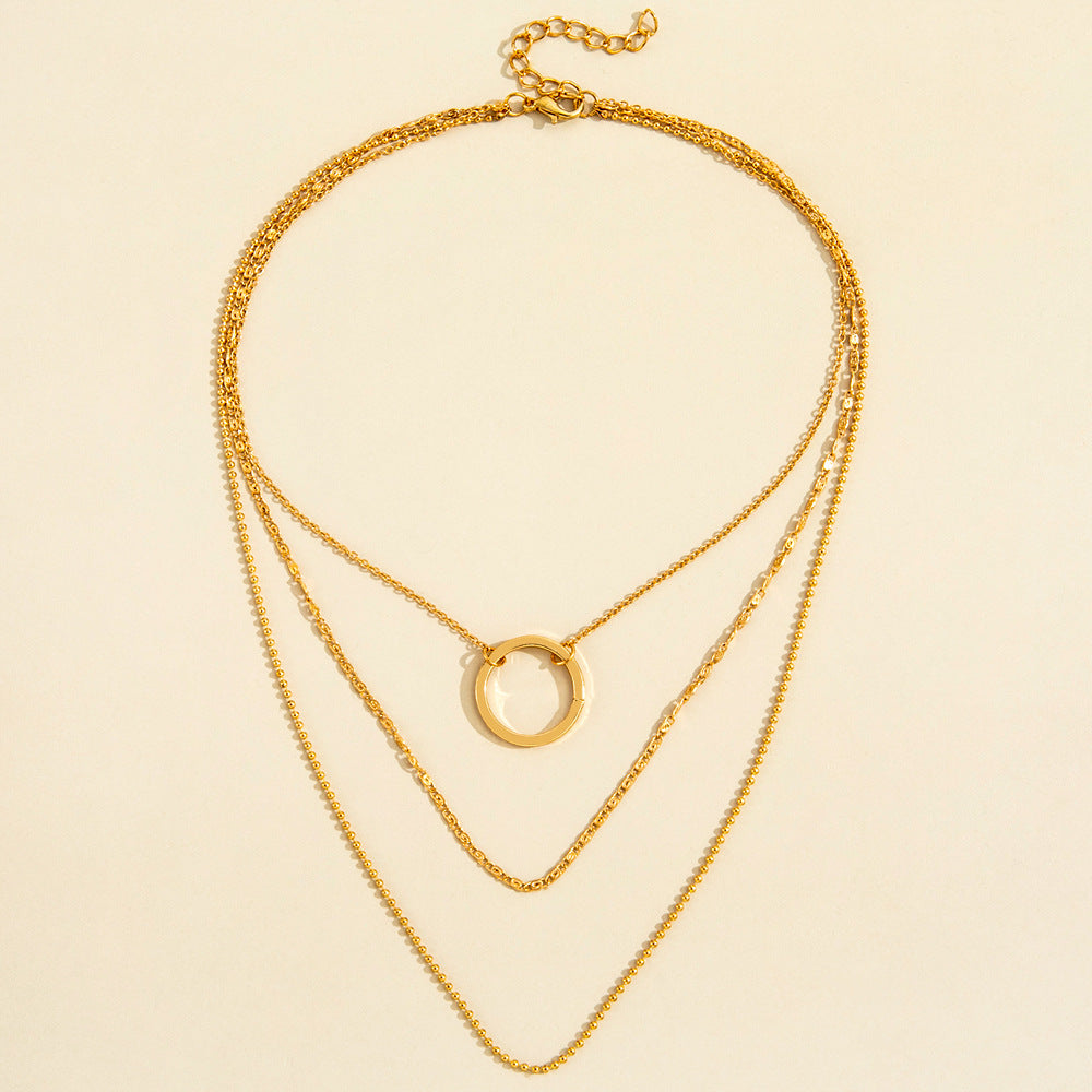 Circle Necklace Clavicle Chain Necklace Women