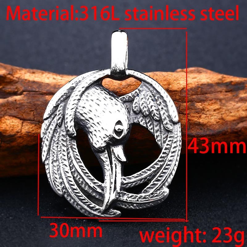 Mens Fashion Vintage Animal-shaped Stainless Steel Pendant