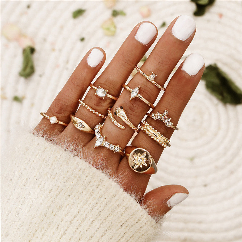 Retro women's joint ring ring set