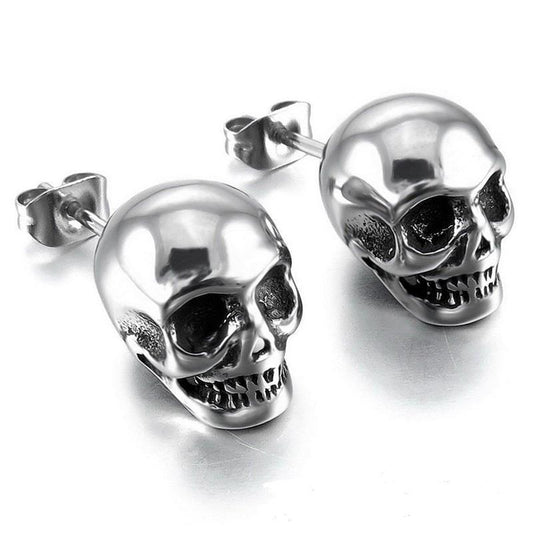 Punk Rock Skull Mens Earrings For Women Small Stud Earings Jewelry Dropshipping Gift