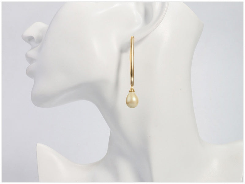 Simple Alloy Pearl Earrings
