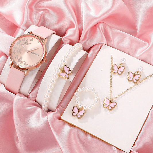Charming Women's Fashion Watch & Jewelry Set