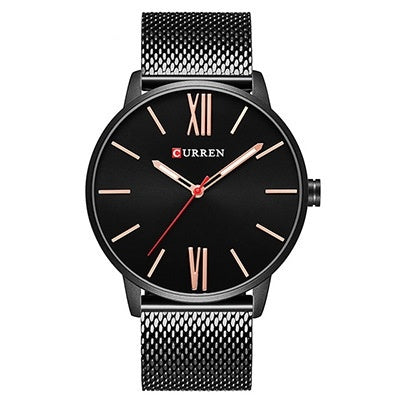 Men's Fashion Color Dial Stainless Steel Strap Wrist Quartz Watch