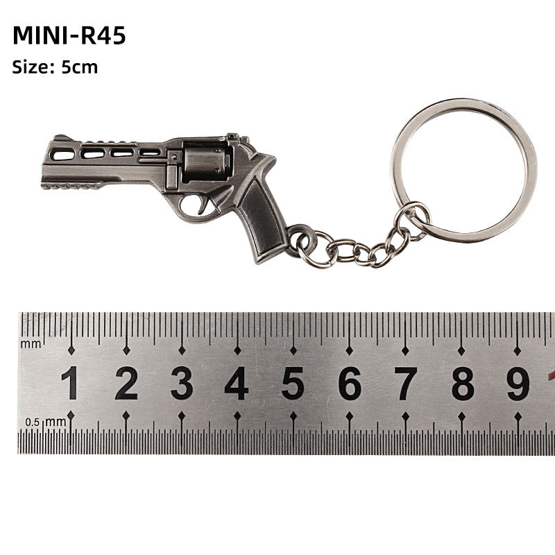 Alloy P92 Model G17 Sand Eagle Left Wheel Keychain