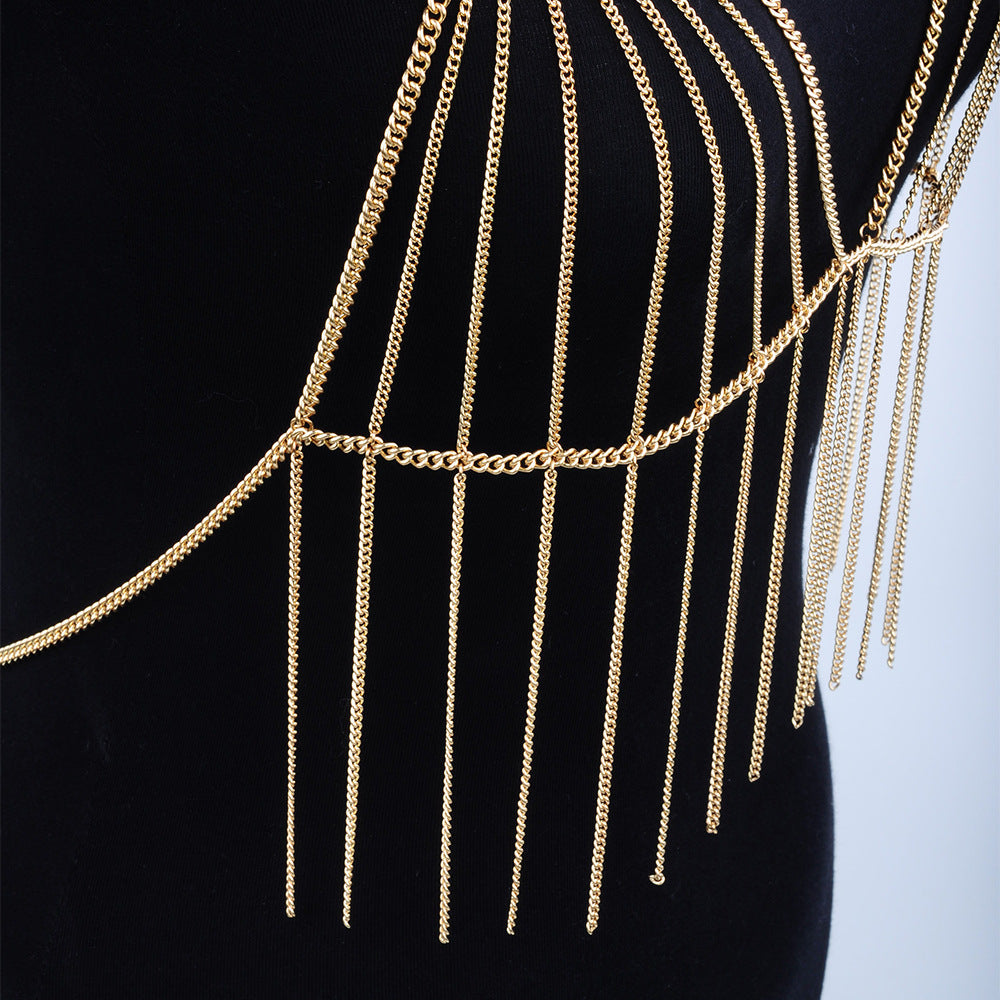Exaggerated Jewelry Gold Multi-layer Tassels