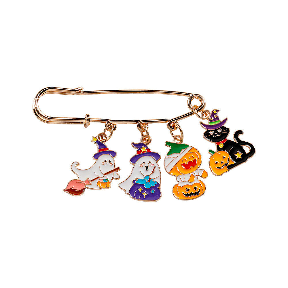 Halloween Funny Pumpkin Brooch Cartoon