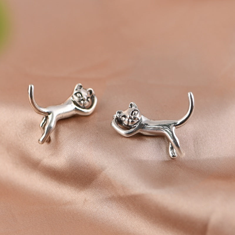 Retro Fashion Minimalism Design Kitten Earrings